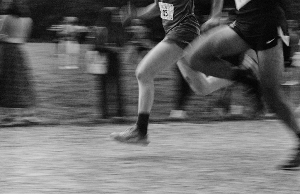 Cross country race runners